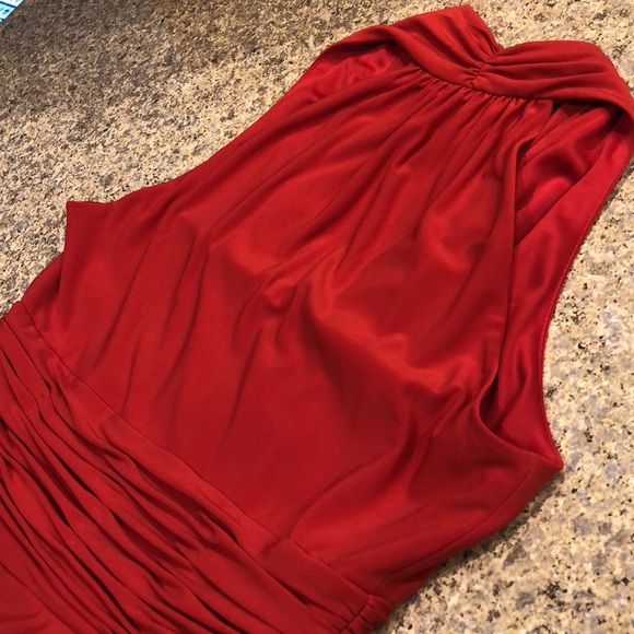 Evan Picone Red Tiered Elegant Dress Size 4 -Great Holiday Party Dress! - Picture 12 of 16